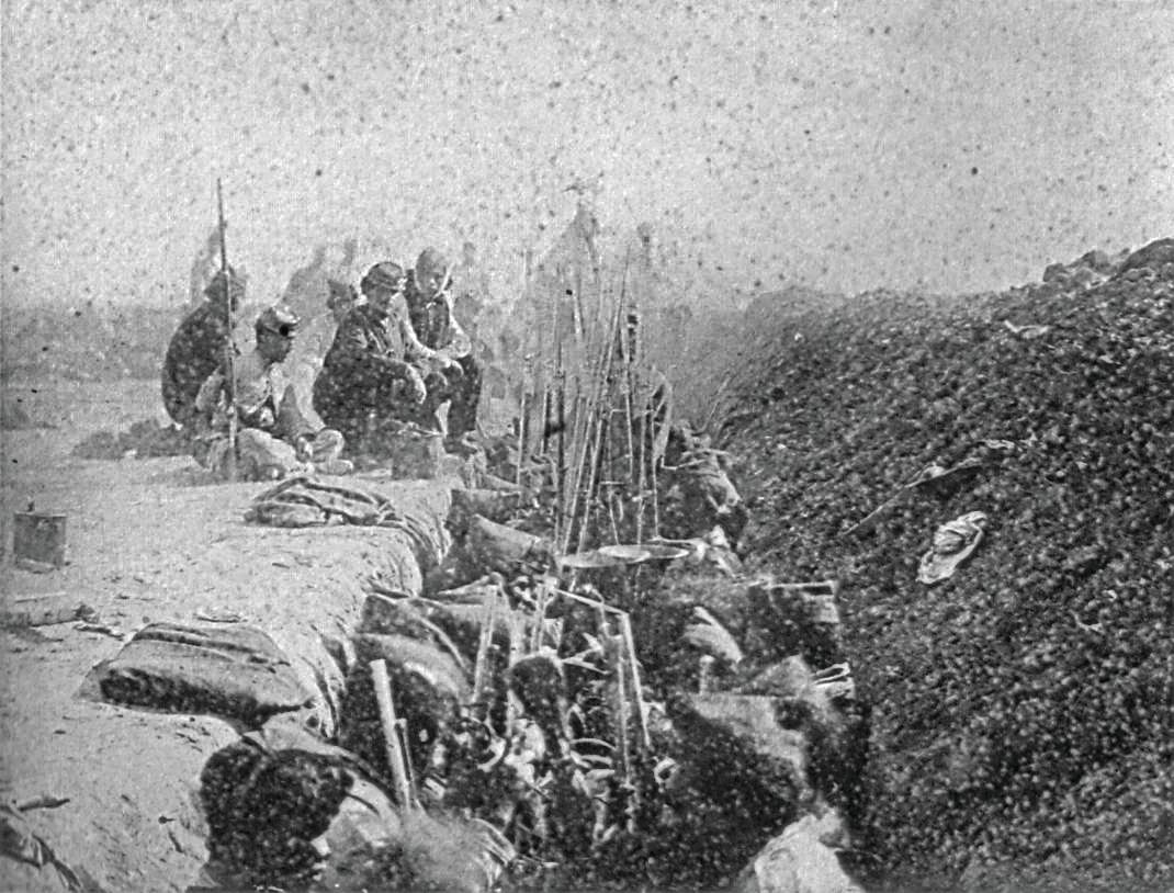 Uruguayan troops man their trenches at the Battle of Tuyuti, another Paraguayan disaster.