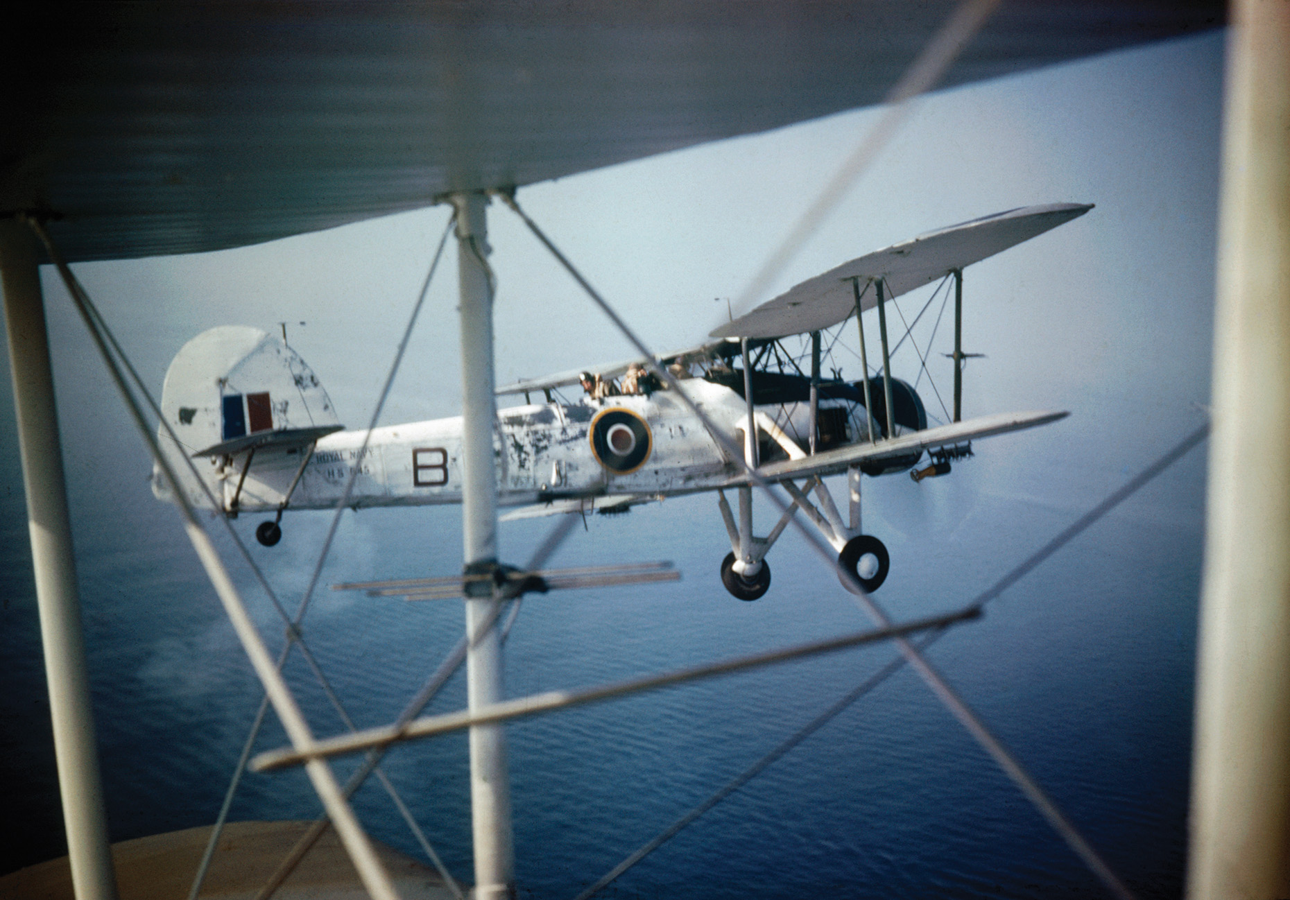 A Swordfish in mid-flight, photographed from another Swordfish.