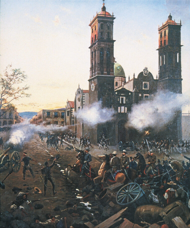 On May 5, 1862, Brig. Gen. Porfirio Diaz leads the elite First Brigade of Oaxaca to victory at Puebla.