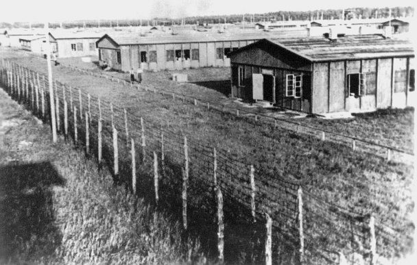 This view of Lager A, Stalag Luft IV, focuses on Barracks 1,2, and 3. The conditions American prisoners lived in were primitive. Food was often scarce, and cold weather was particularly difficult. 
