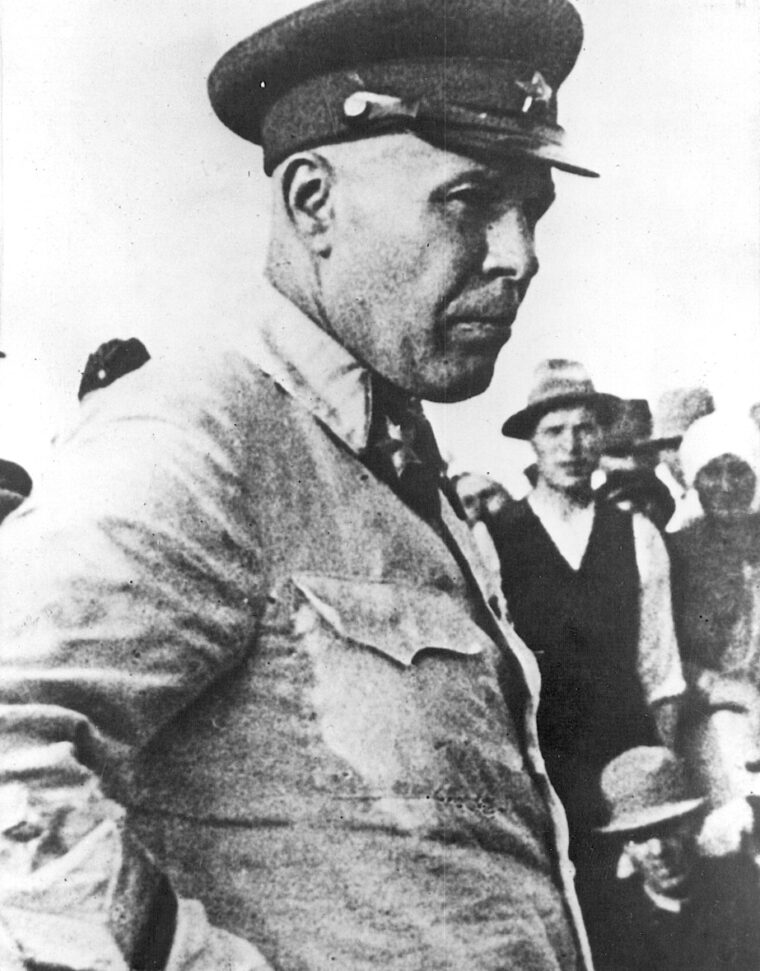 Marshal Semen K. Timoshenko commanded the Soviet Southwest Theater and the Southwest Front in the summer of 1942.