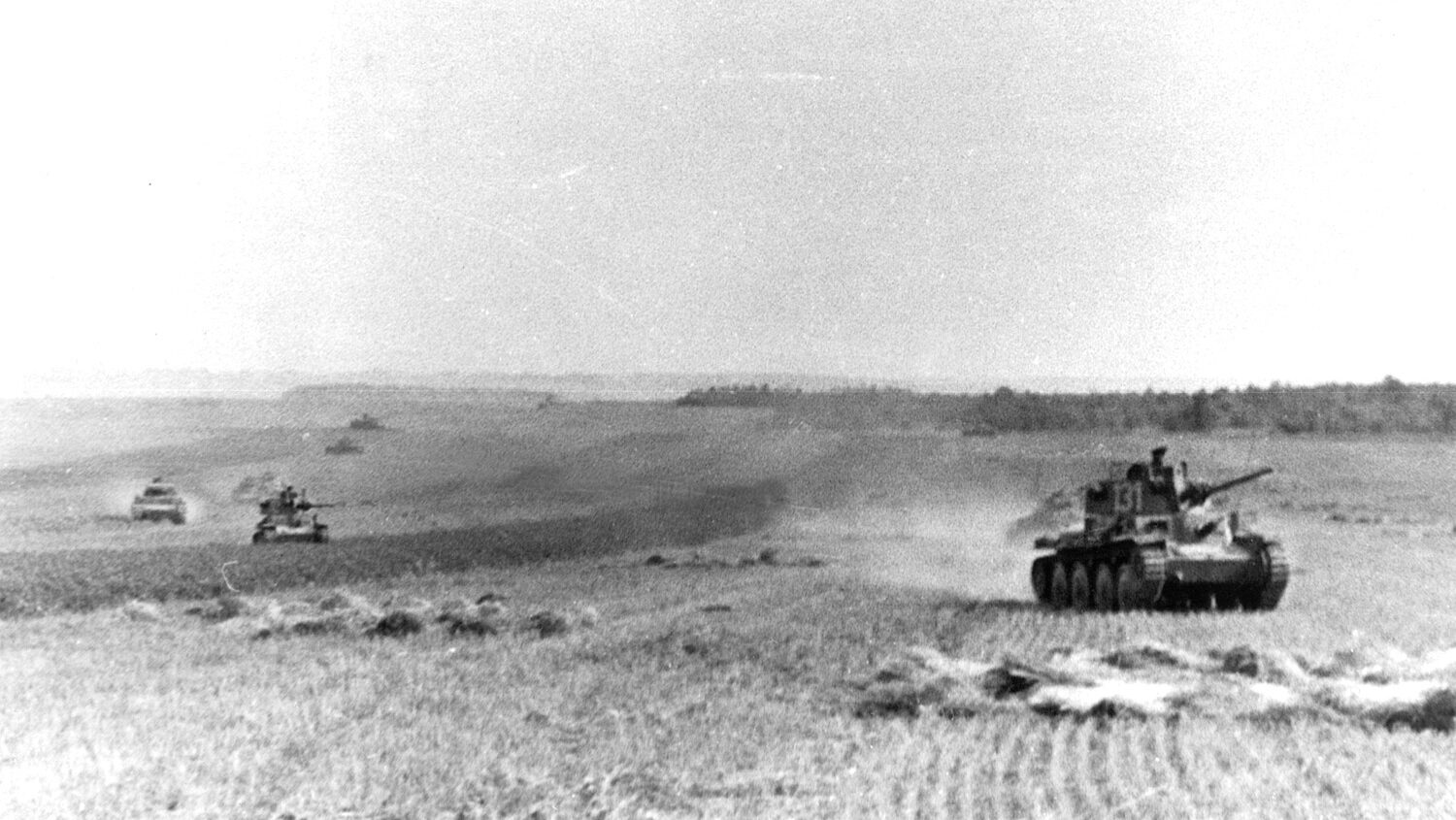 Following the renewal of major operations in the West on May 10, 1940, Czech-designed tanks of the German Army roll rapidly across France and toward the English Channel. Using Czech technology enabled the panzer arm of the Wehrmacht to deliver firepower and mobility to the front in the early days of the war. 
