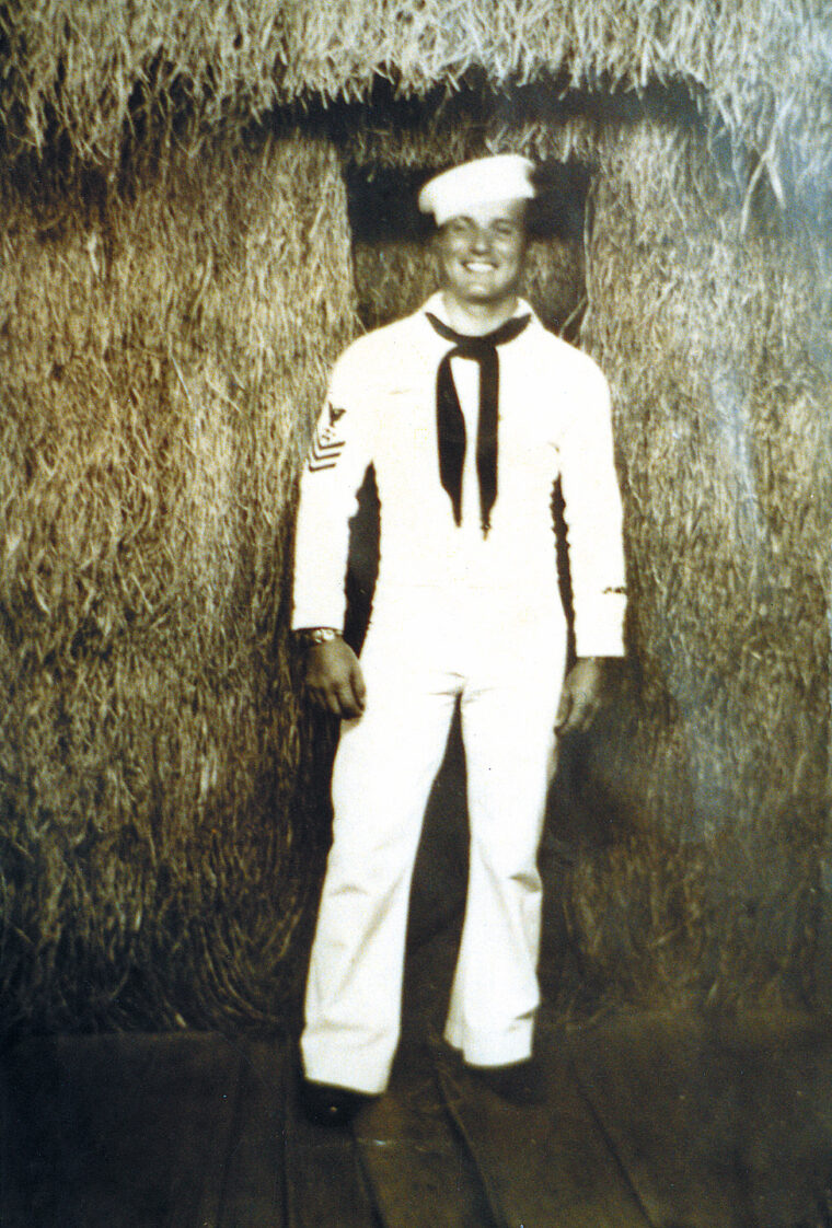 Clay Decker, one of only eight sailors to survive the tragic sinking of the USS Tang, is shown in Hawaii in 1944.