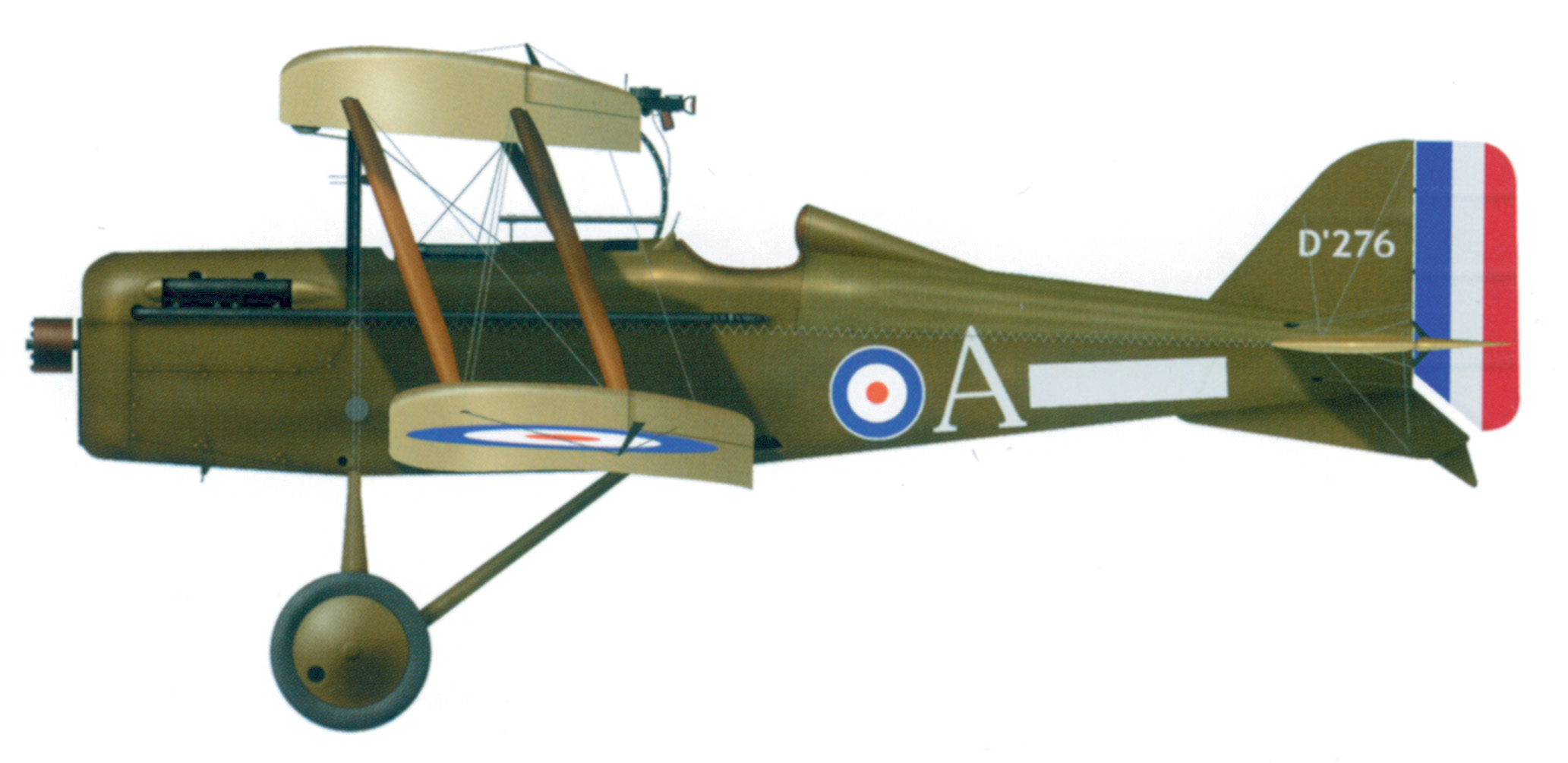 SE5a D276 flown by Captain E “Mick” Mannock of No. 74 Squadron, RAF, Spring 1918.