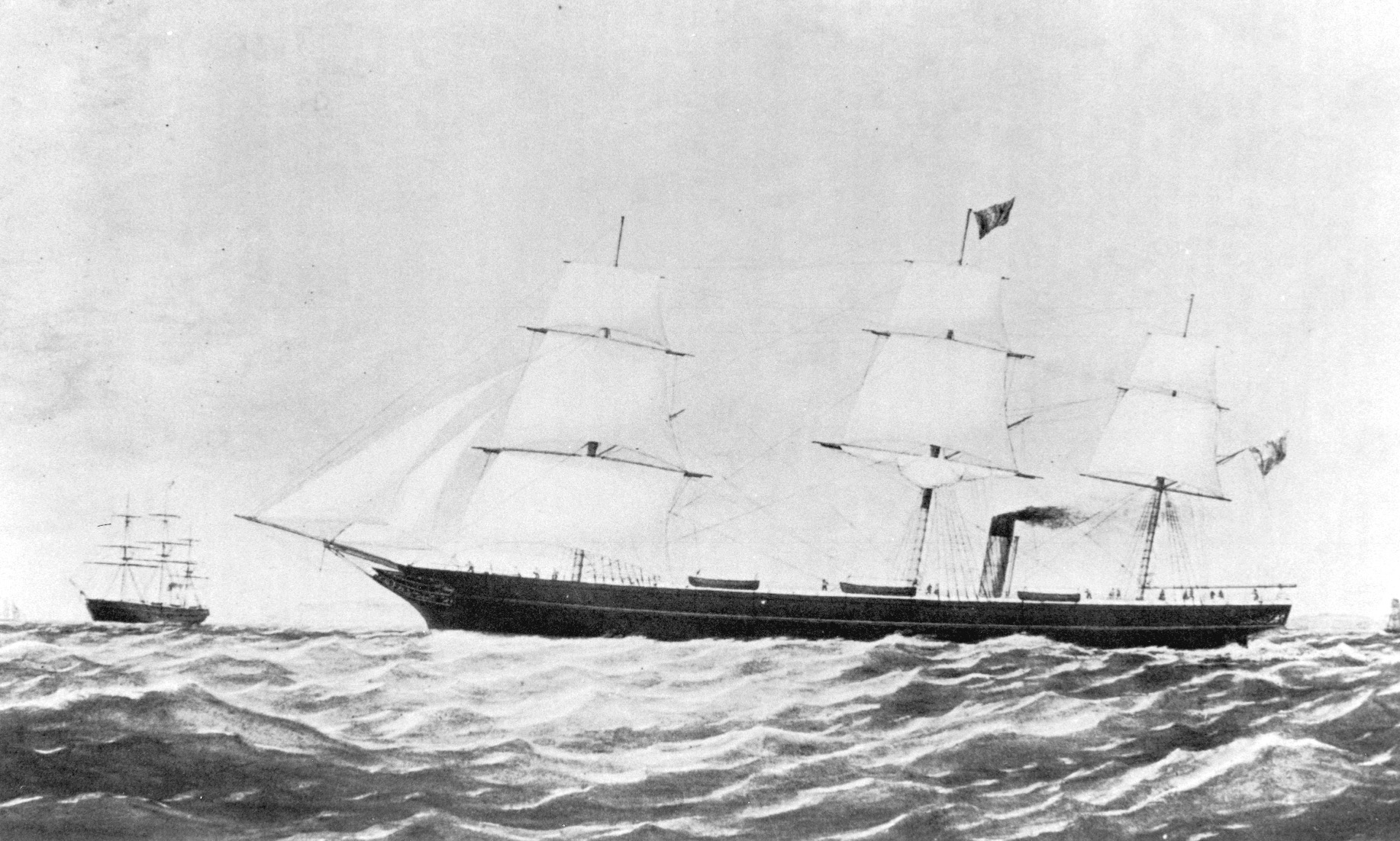 The USS Circassian upon which Herb Carlton sailed.  Before its service in the U.S. Navy, it had been an English blockade runner secreting materials to the Confederacy.  Union men captured her in May, 1862. 