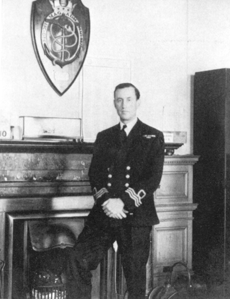 Ian Fleming during WWII in Room 39, Naval Intelligence Division.