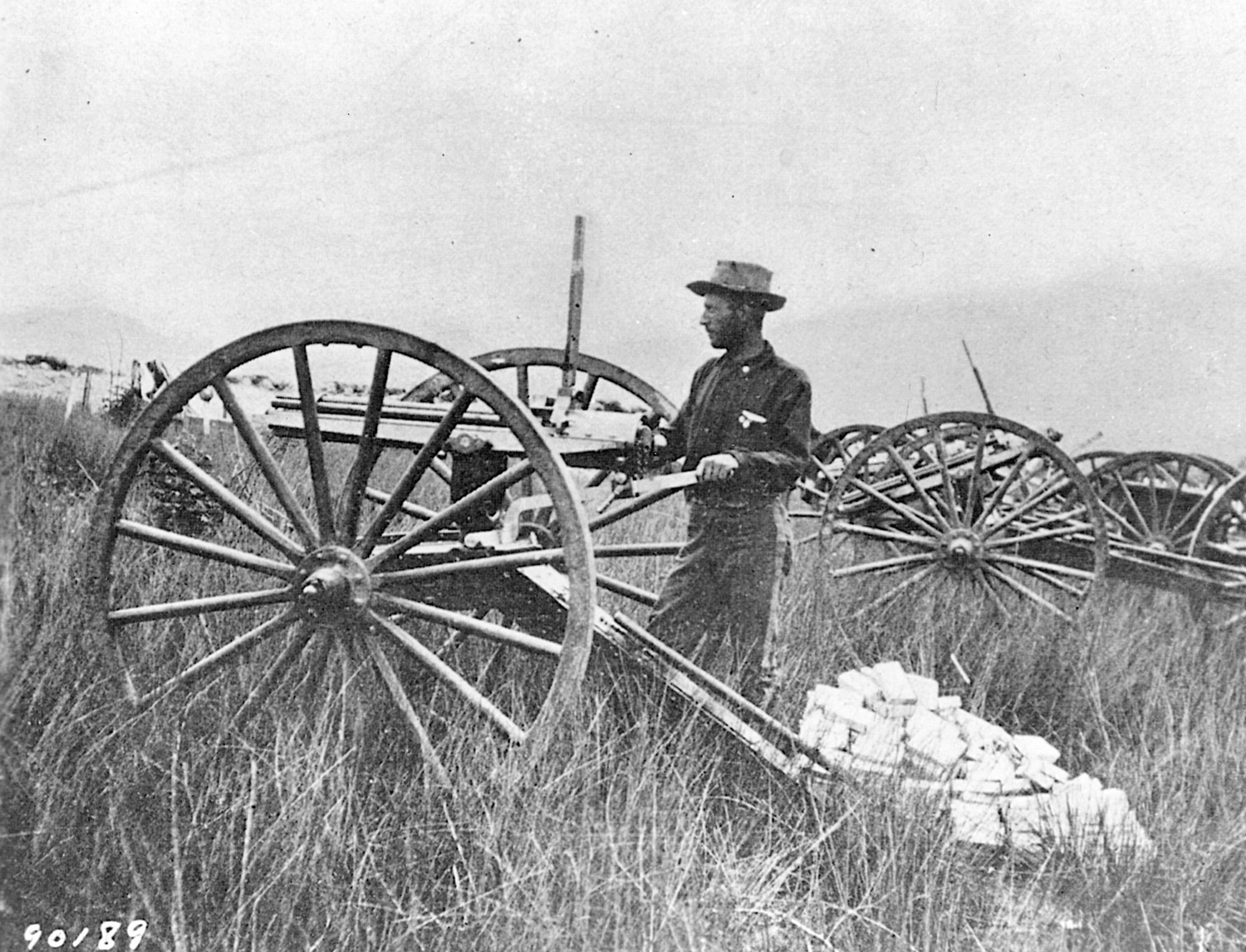 A Gatling gun set up outside Santiago, Cuba, during the Spanish-American War of 1898.  By this time Gatlings were integrated into larger army maneuvers and actions.