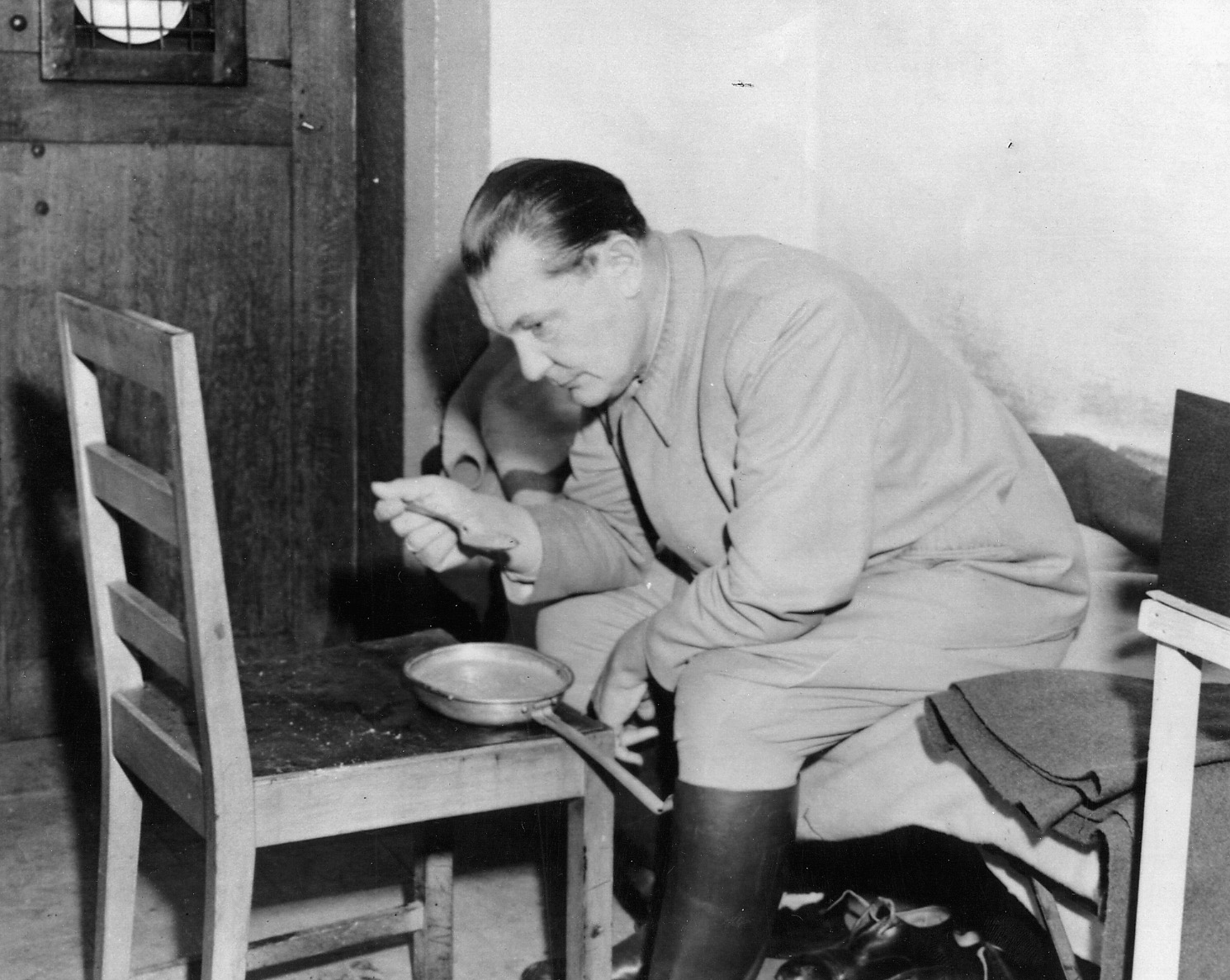 After bullying co-defendants in order to drag out the trial length, Göring was sentenced to eat his meals alone in a dimly lit, isolated cell.
