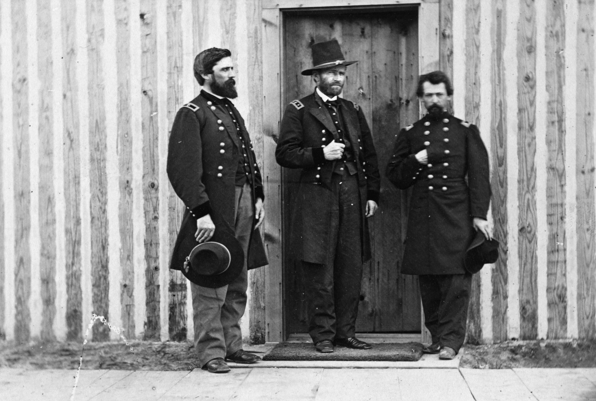 Grant, right, with his trusted staff officer, Brig. Gen. John A. Rawlins.
