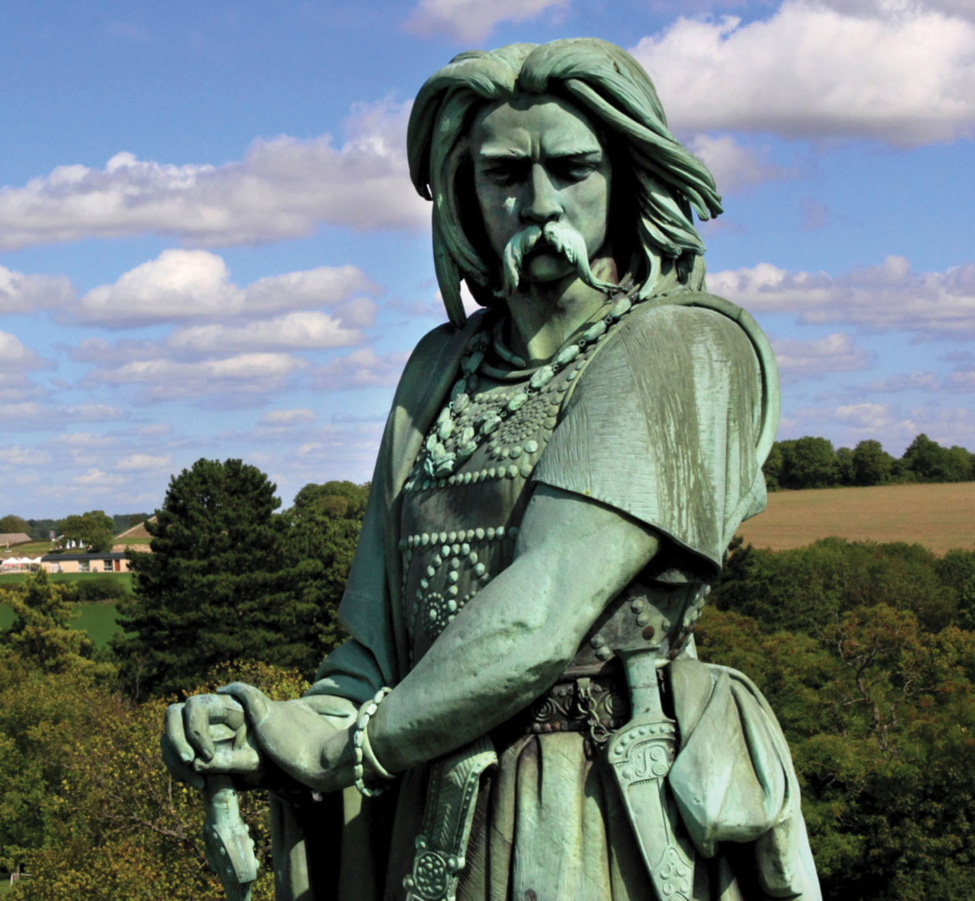 A statue of Vercingetorix, the charismatic Gallic commander at Alesia.