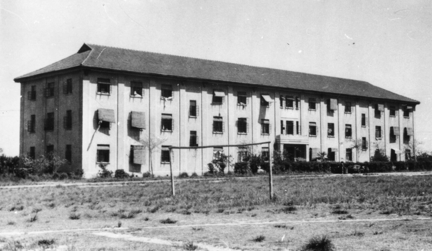 The Borsberry family was incarcerated by the Japanese in this college dormitory at the Lungwha Civil Assembly Centre in China. 