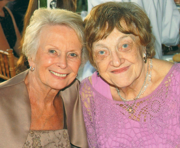 Recent photo of Dorothy (left) and Eleanor Lobes. Born in America and visiting Hamburg when war broke out, they endured numerous horrific air raids. 