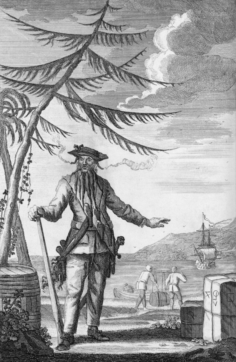 Piracy eventually became a liability for England, and the Royal Navy was dispatched to kill pirates such as Edward Teach, better known as Blackbeard. 