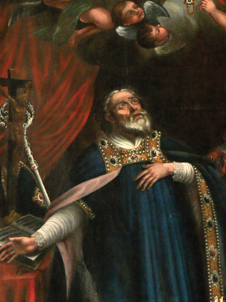 Bishop Ulrich of Augsburg in an 18th-century painting.