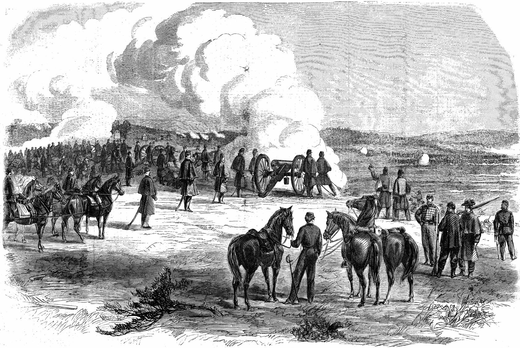 Confederate infantry charged into the teeth of Porter’s guns. The Union gunners switched to canister rounds, but still could not stop the gray tide.