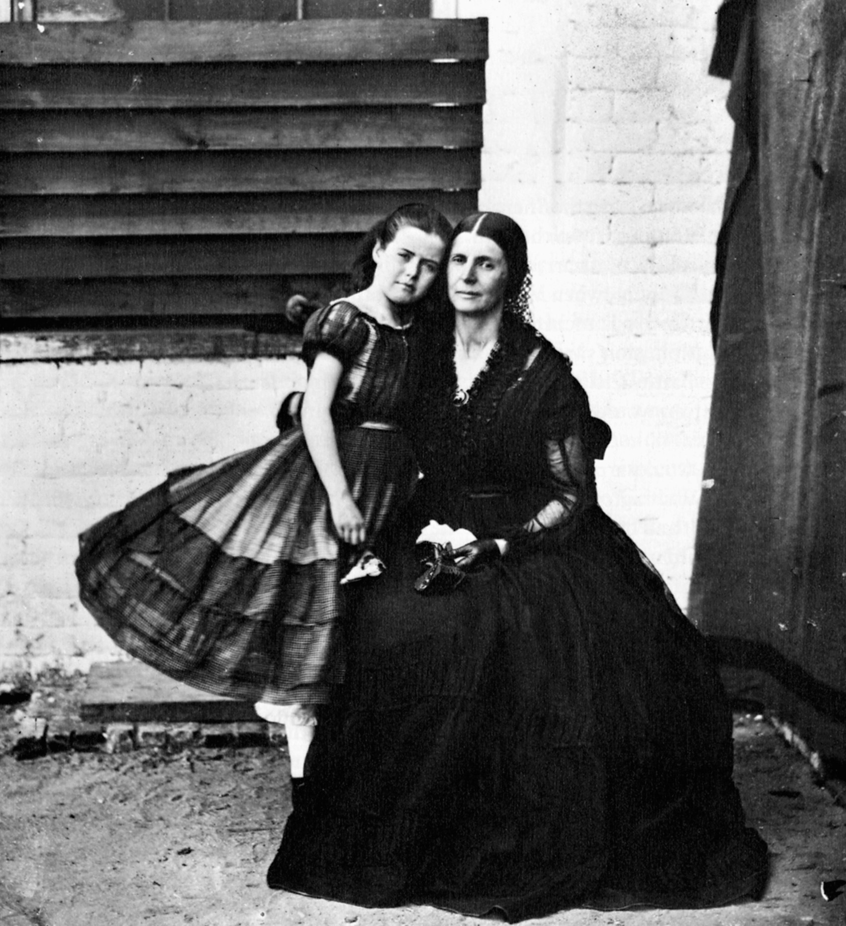 Rose O’Neal Greenhow and her daughter in a photo taken while she was confined by the Union in 1862.