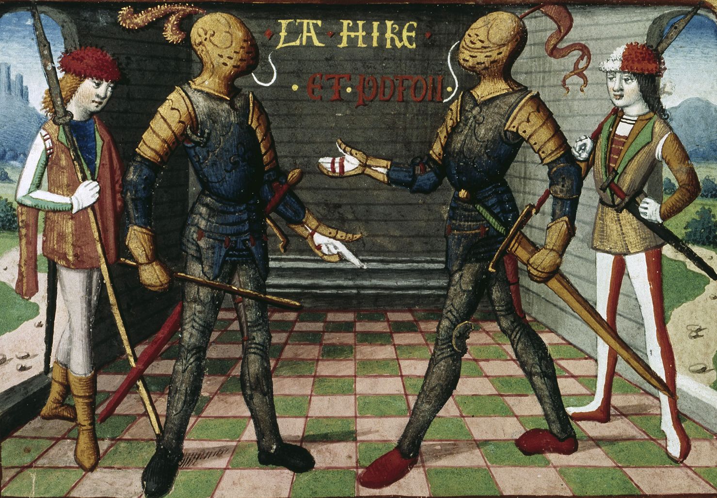 Etienne de Vignolles (La Hire), left, and Jean Poton de Xaintrailles served under Joan.