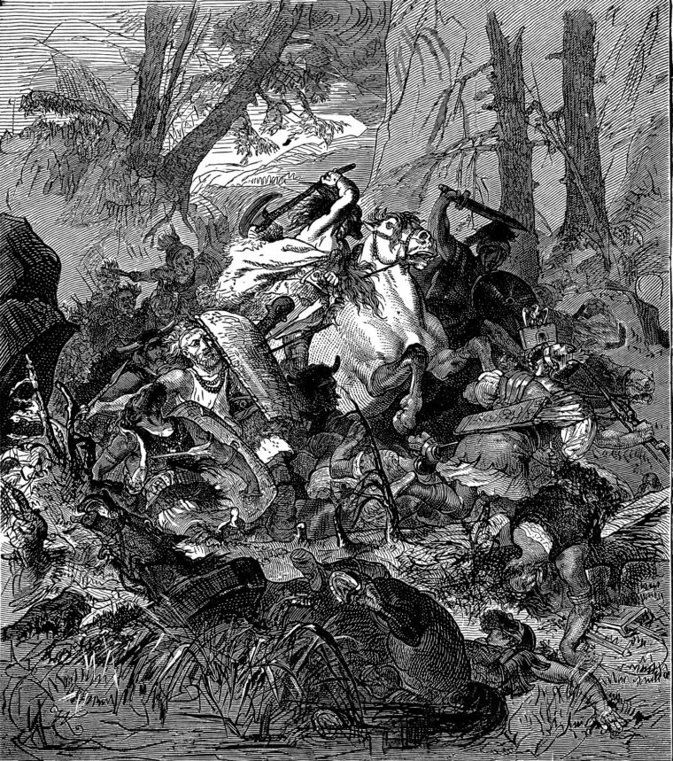 Led by Quinctilius Varus, the Roman army met an ignominious fate at the hands of the traitor Arminius and his Germanic Cherusci tribe in the Teutoburg Forest in 9 CE.