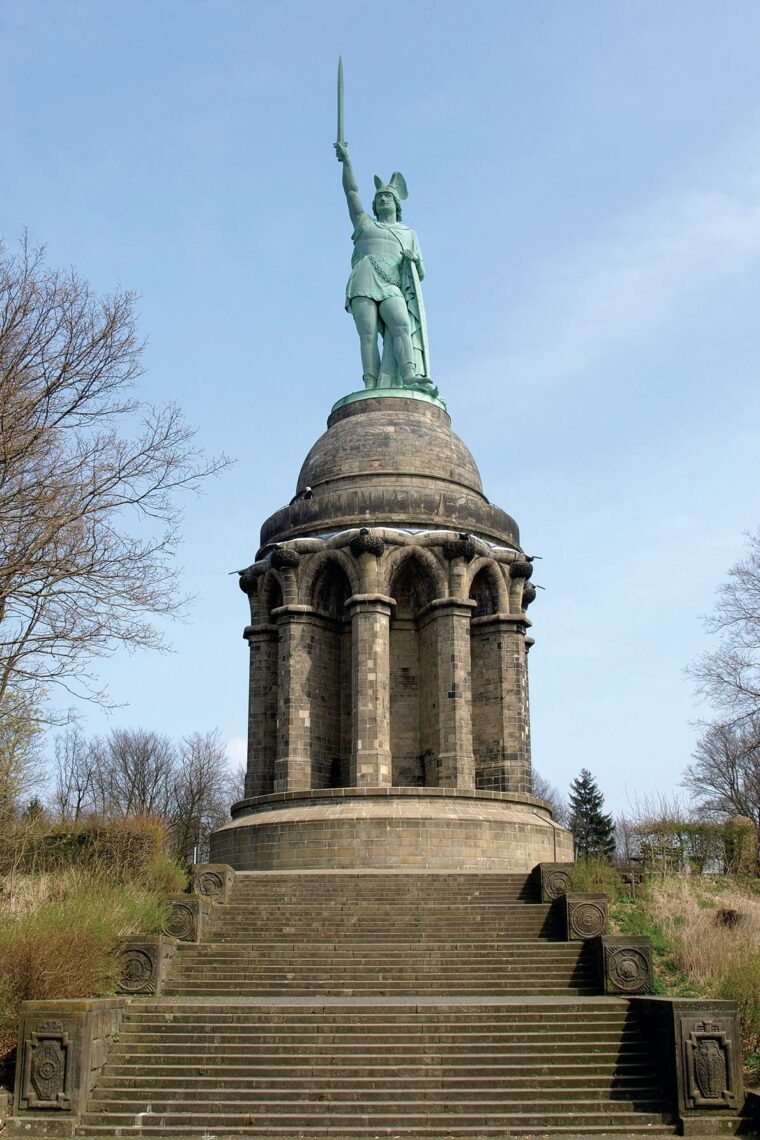 Completed in the 1870s, the Hermann Memorial was more propaganda for a glorious German past, than a history lesson. It is not located at the site of the Battle of Teutoburg Forest.