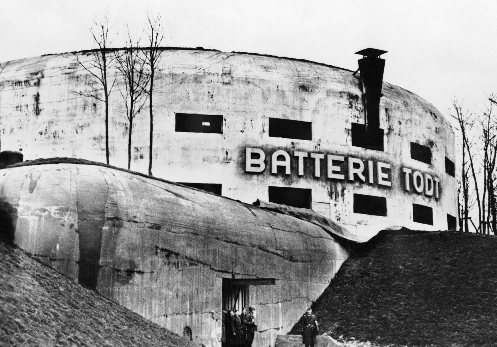 The Todt Battery, a German heavy defensive battery on the Channel coast, named after Fritz Todt, Reich Minister of Armaments and Munitions.