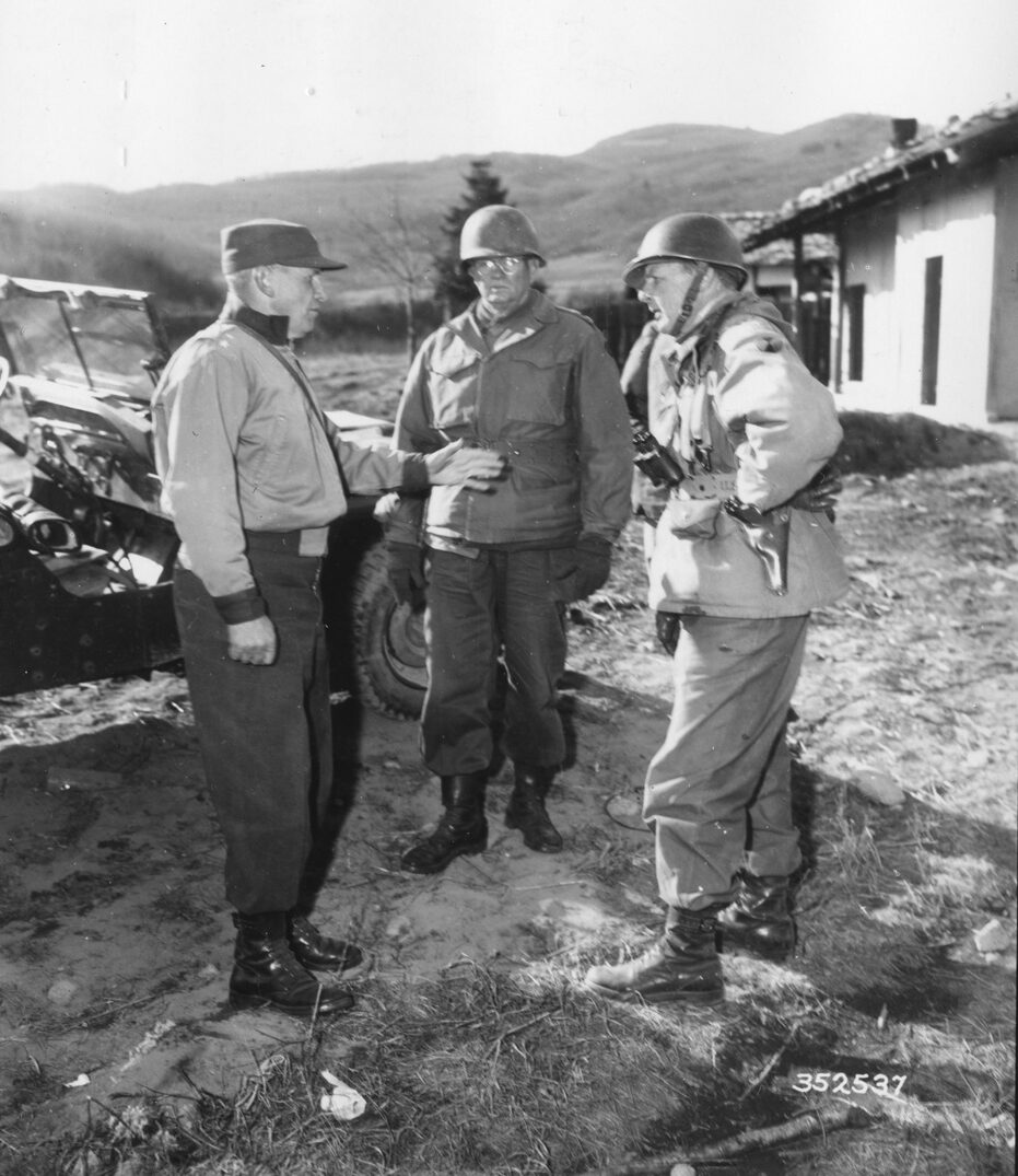 Maj. Gen. Edward M. Almond, U.S. Army X Corps; General David Darr, U.S. Army 7th Infantry Division; and Colonel Allan D. MacLean, U.S. Army 31st Infantry Regiment.