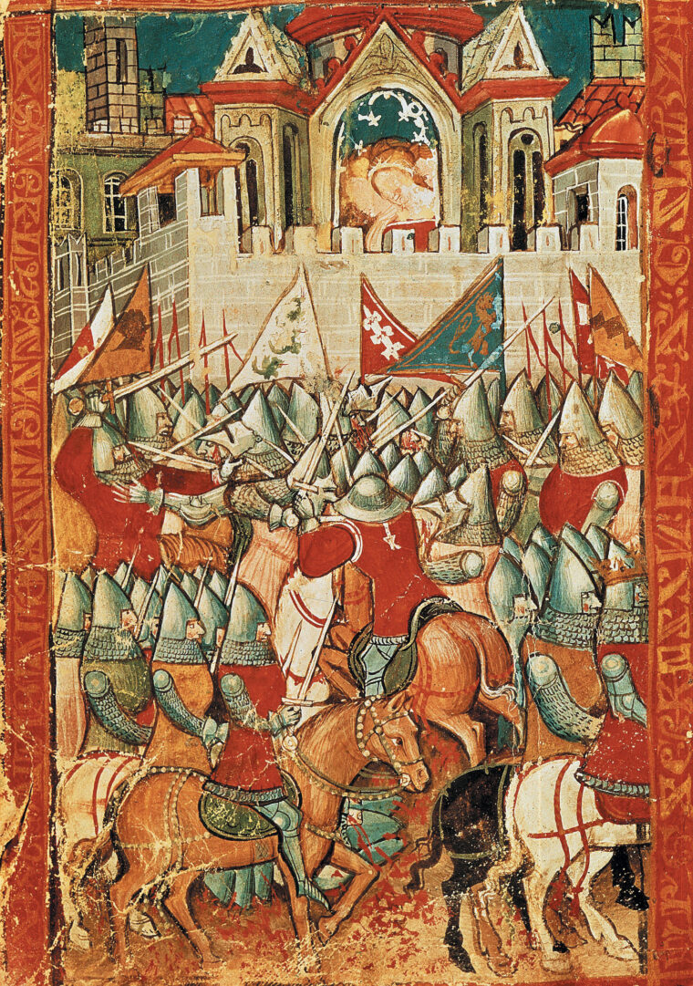 After an unsuccessful siege on Saragossa, Charles vented his anger by sacking the less fortified Spanish city of Pamplona.