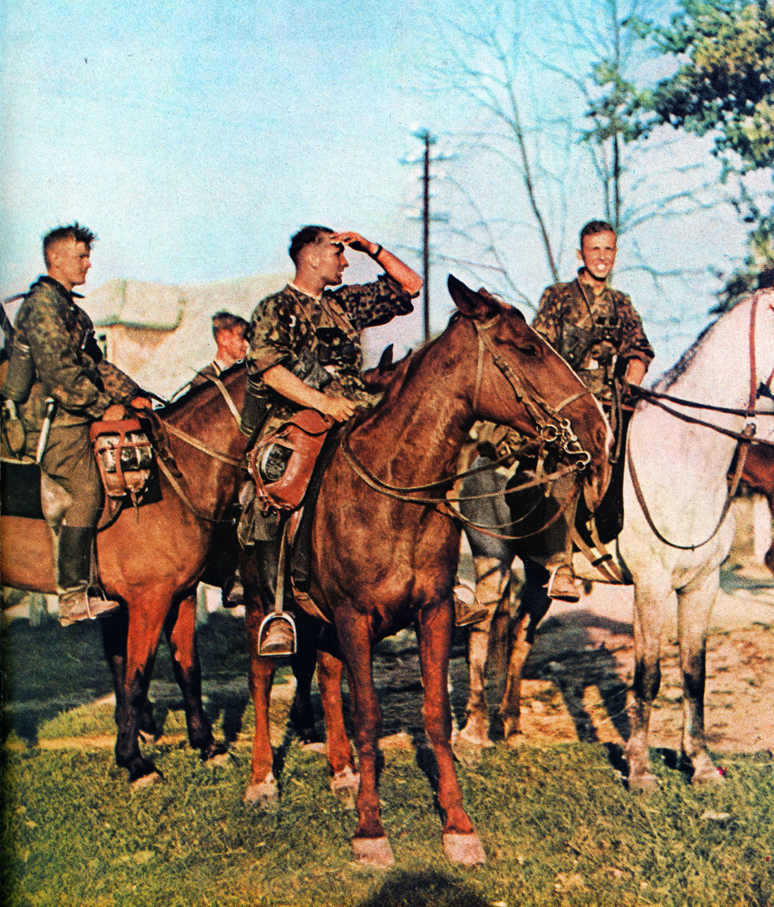 German SS troops rode into Russia in summer 1941 on horseback. Most of the troops and horses never made it back.