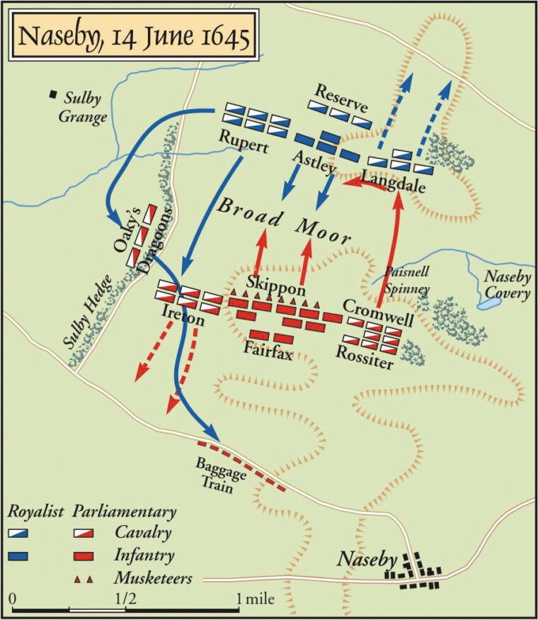 Cromwell strategically ordered Fairfax’s army to draw back slightly in order to hide the true position and strength of the New Model Army forces. 
