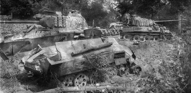 tank battle at Mortain