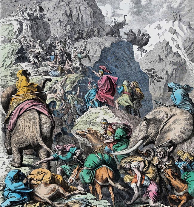 Hannibal crossing Alps