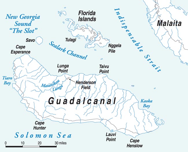 guadalcanal battle map