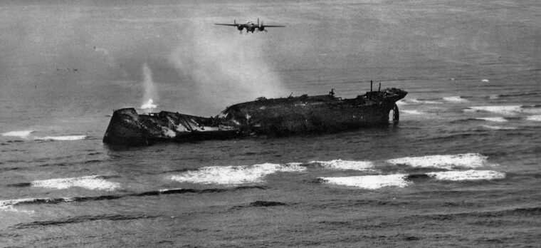 WWII skip bombing
