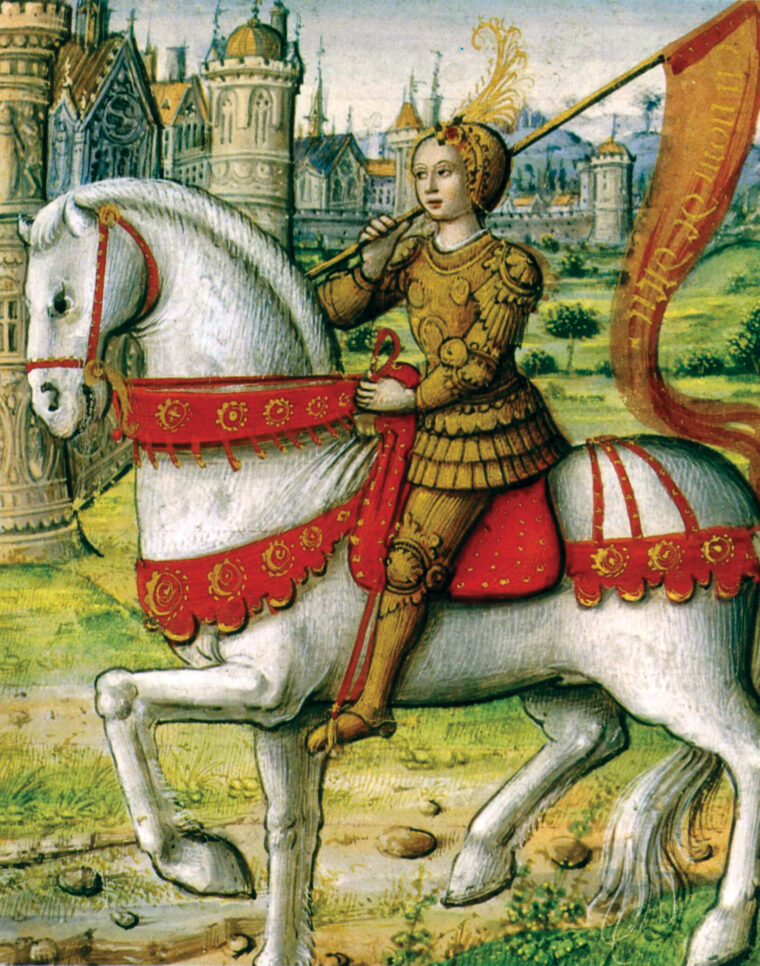Joan wore unadorned armor and rode a white horse. The French viewed many incidents in her military career as miracles.