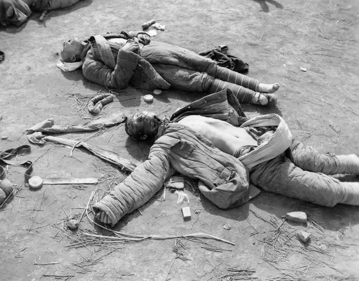 Firefights sometimes broke out between American Marines and Chinese Communist forces. The bodies of two dead communist soldiers killed in a skirmish at Hsin Ho in April 1947 attest to the ferocity of one such incident.