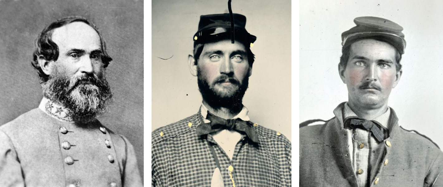 Brig. Gen. Jubal Early’s 1,200 muskets drove back a Union battery that unlimbered near the West Woods. Captain William H Powell of the 33rd Virginia, and Corporal L. Purnell of the 11th Mississippi.