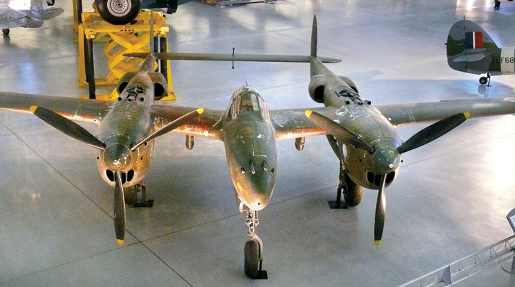 Major Richard I. Bong, America’s leading fighter ace, flew this Lockheed P-38J-10 Lightning.