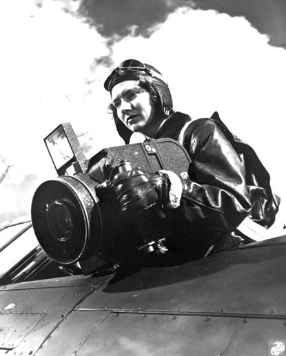  A Marine Corps aerial photographer. 