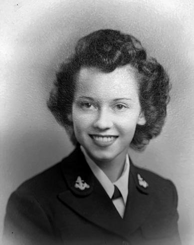 Mary Kilpatrick Watts in Navy blues, 1944.