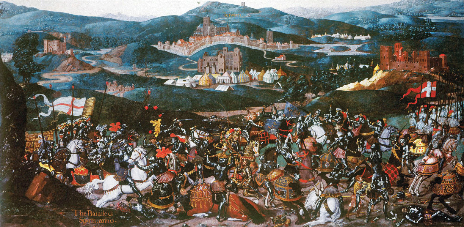 August 16, 1513 - King Henry VIII wins minor victory against the French in the Battle of the Spurs.