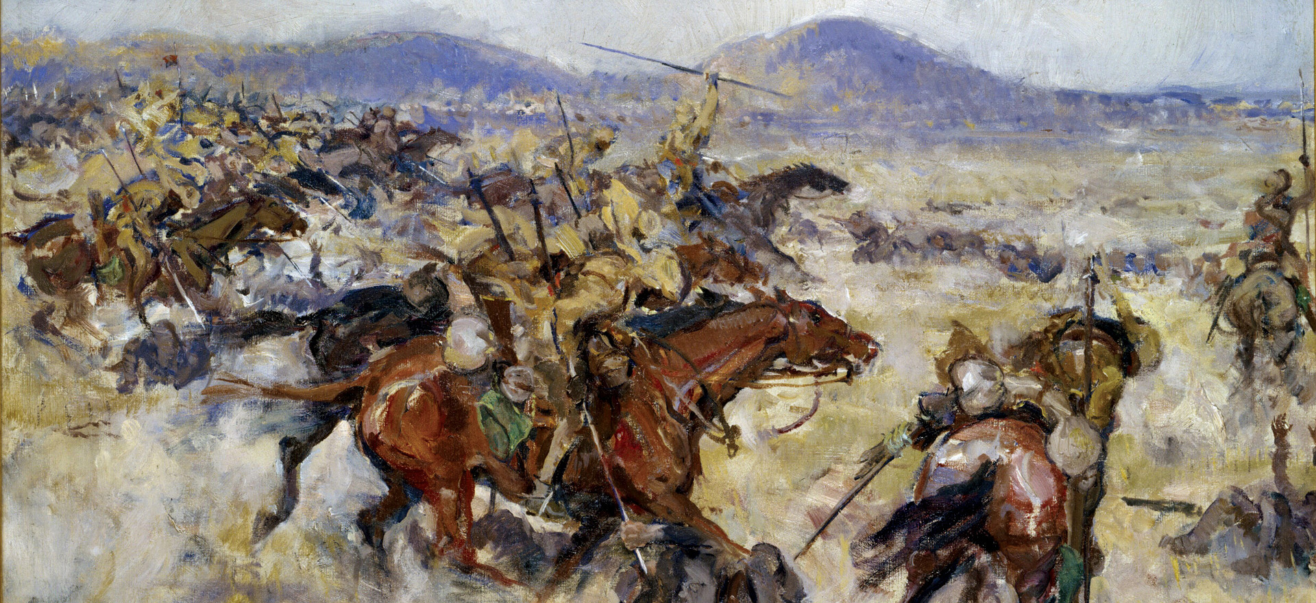 Indian lancers overrun an Ottoman position in the Valley of Armageddon on the second day of the Battle of Megiddo.