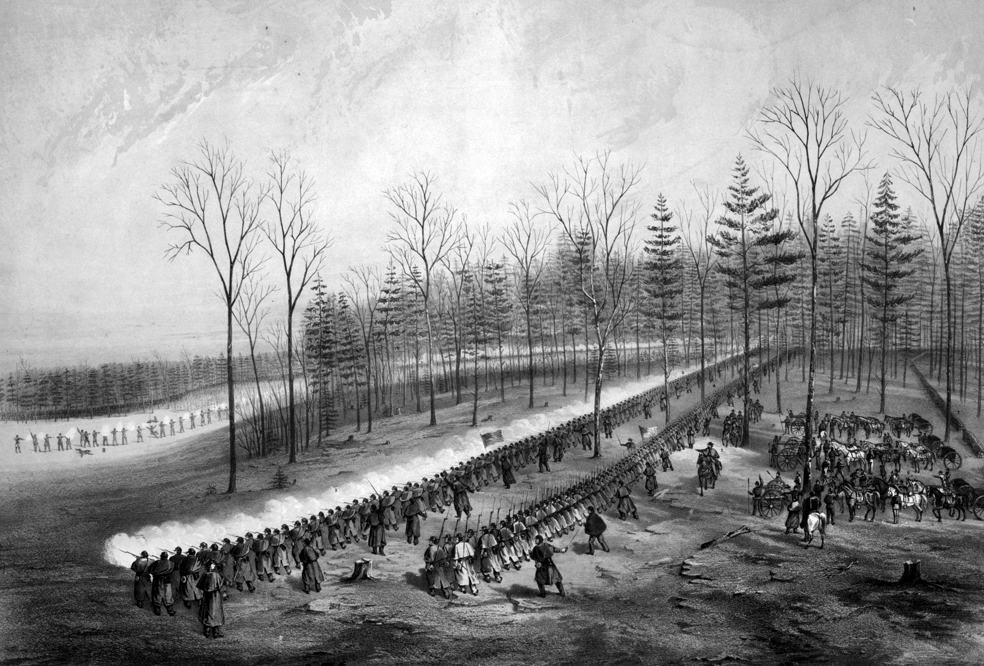 Although Maj. Gen. John Breckinridge's division succeeded in dislodging Union troops from the high ground on the east bank of Stones River on January 2, Union forces made a successful counterattack. 
