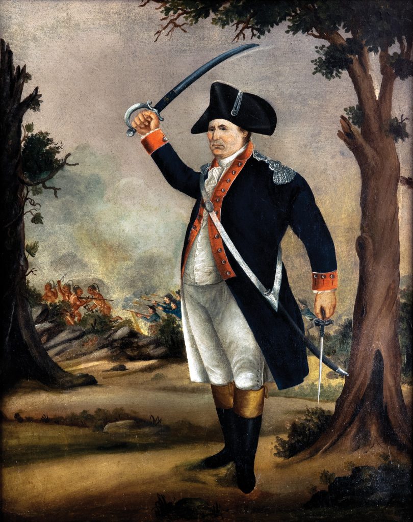 Lt. Col. William Darke, a veteran of both the French and Indian and American Revolutionary wars, led his levies in one of several bayonet charges at Wabash that failed to reverse the course of battle. 