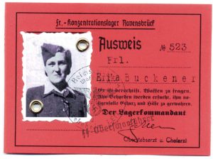 Ravensbrück SS Identification Card—Fraulein Erika Buckener