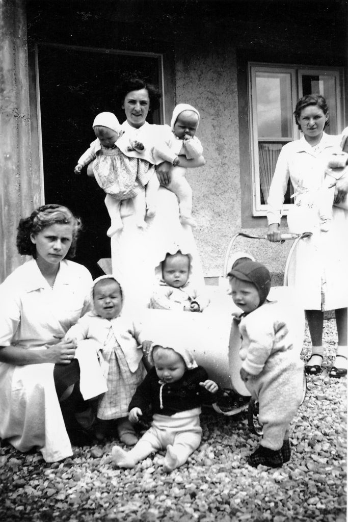 German women were encouraged, even rewarded, for giving birth to large numbers of children to replace the combat losses on the battlefields.