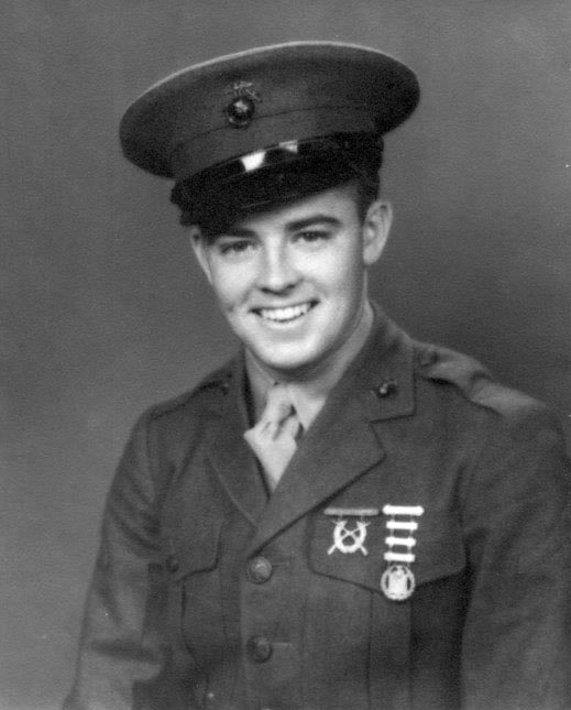 Sergeant Larry Kirby experienced  combat on Bougainville, Guam,  and Iwo Jima and survived to tell  his remarkable story.