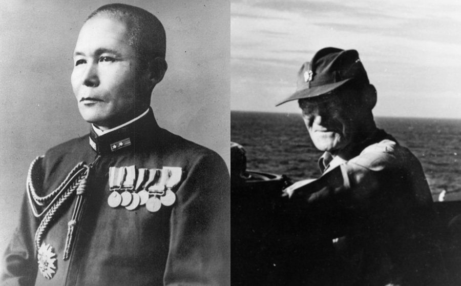 Japanese Admiral Jisaburo Ozawa (left) led the <a href=