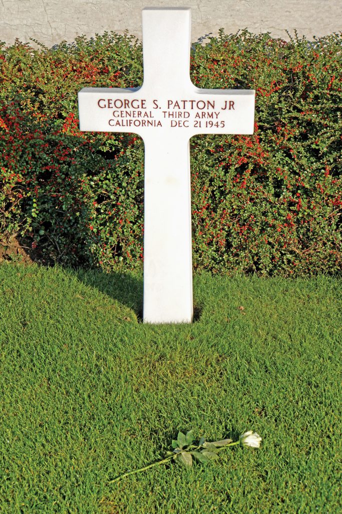 General Patton was laid to rest under a simple headstone in the American Military Cemetery in Hamm, Luxembourg. 