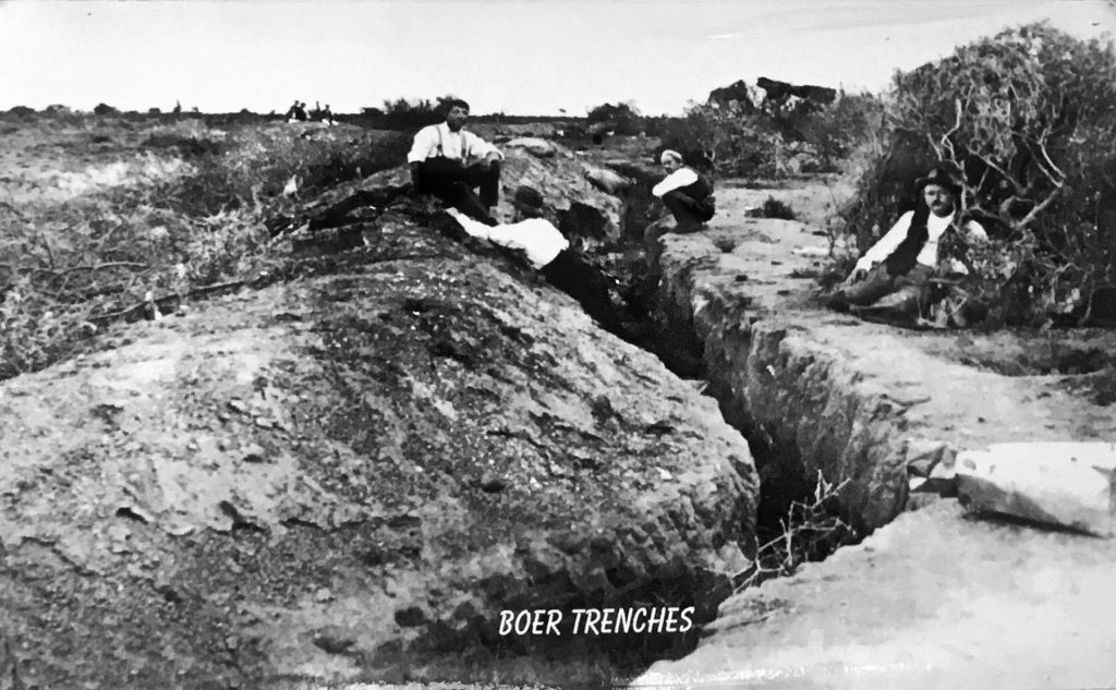 Boers trenches, dug at the base of Magersfontein Heights. De La Ray’s tactics were responsible for the Boer victory at Magersfontein, the second of three Boer victories in the disastrous “Black Week” for the British Army in December 1899.