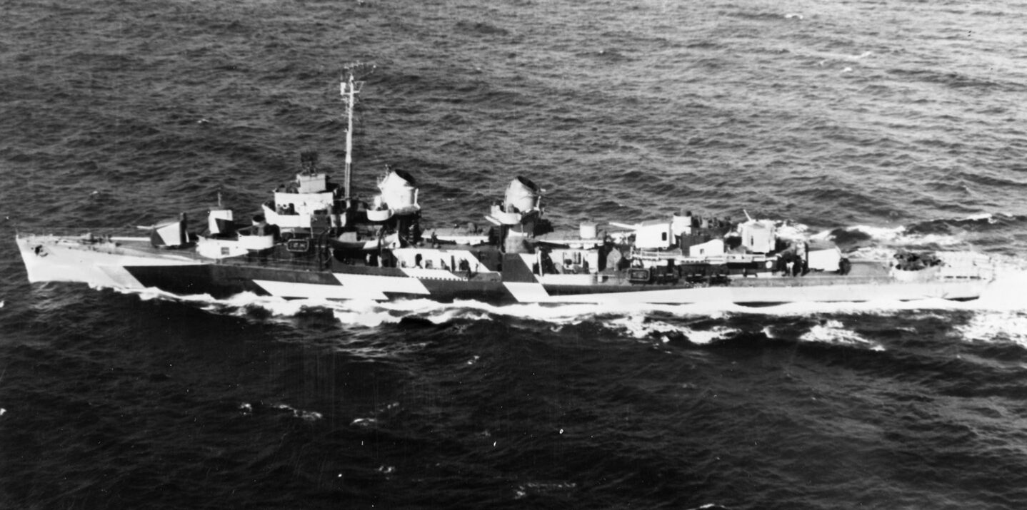 After captaining Gwin, Fellows was assigned to the destroyer USS Twiggs, shown here, six months before she was sunk off Okinawa with all hands lost. By that time, Fellows was on shore duty.