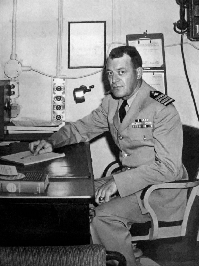 Lieutenant Commander John B. Fellows, captain of USS Gwin, a destroyer that saw considerable combat until she was sunk during the Battle of Kolombangara, July 13, 1943.